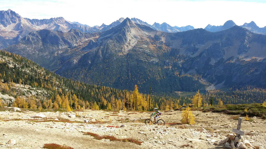 view of Cutthroat Pass, one of Washington's best larch hikes