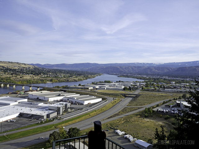 View of Wenatchee Valley at Ohme Gardens, a rockscape with beautiful views of Wenatchee, Washington