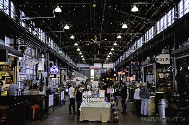 Inside Pybus Public Market, one of the fun things to do in Wenatchee, WA
