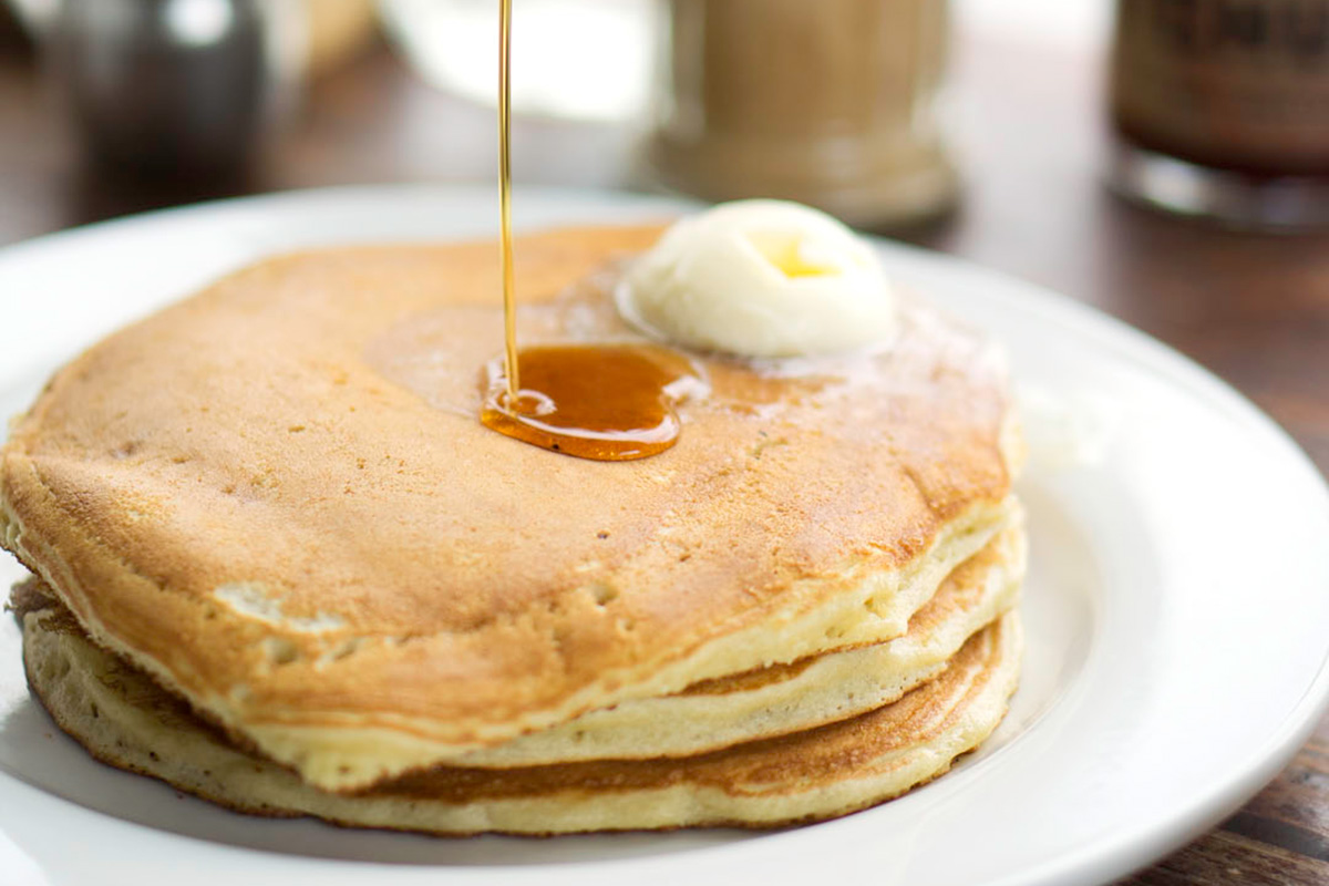 short stack of pancakes at one of the best brunch spots in Seattle