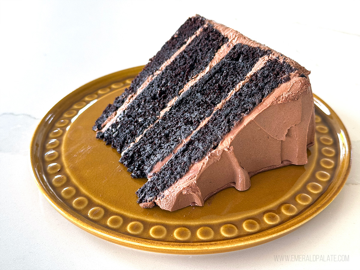 chocolate cake with chocolate icing
