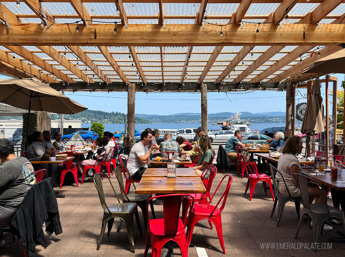patio dining at one of the best Seattle restaurants with views