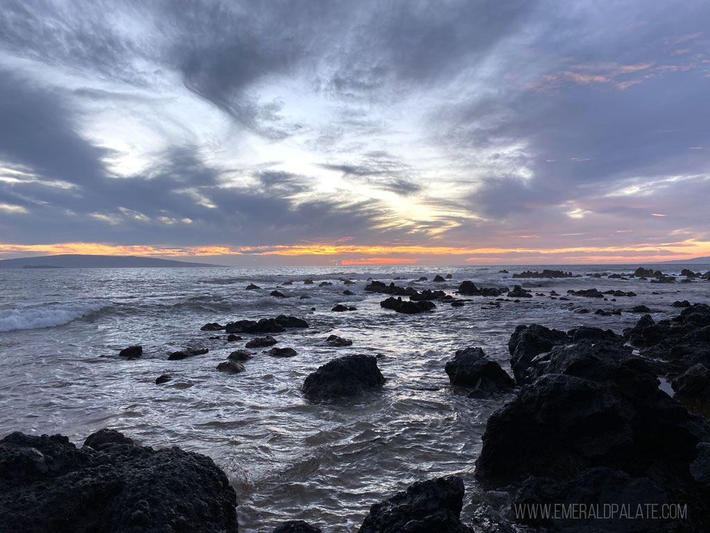 Maui beach at sunset