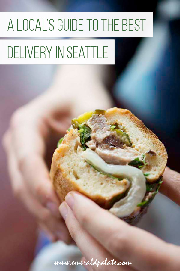 person holding a Cuban sandwich that makes for a great lunch delivery in Seattle option