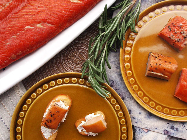 smoked salmon, a must when stocking your pantry for the first time