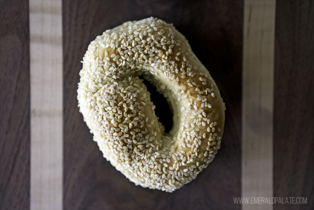 sesame seed Montreal-style bagel