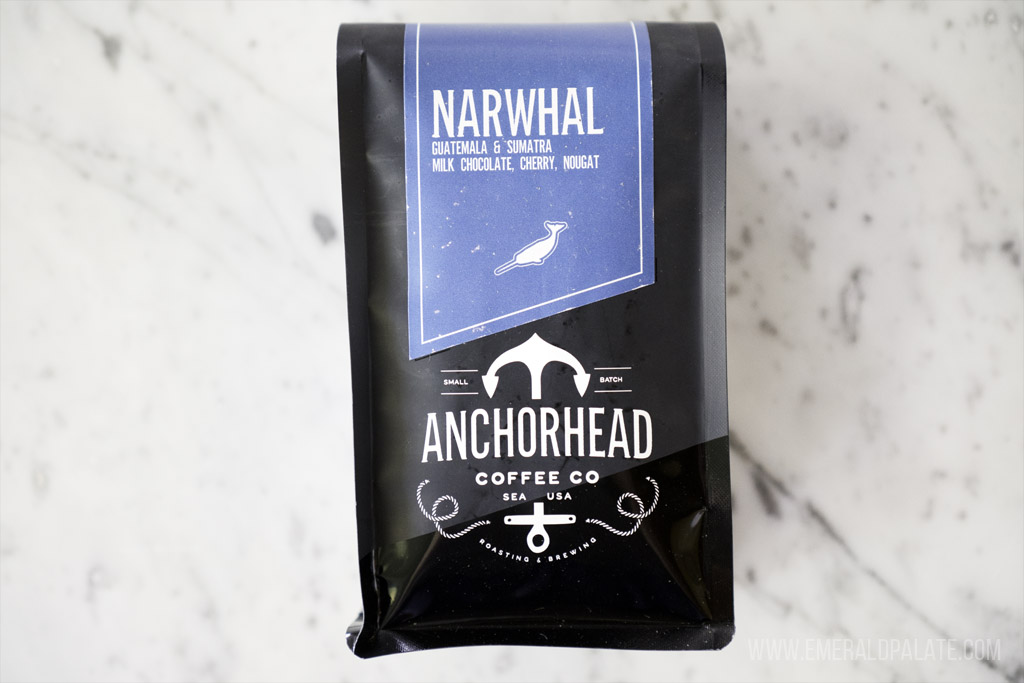 bag of coffee beans from Anchorhead Coffee