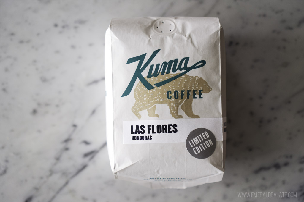 coffee beans from Kuma Coffee out of Seattle