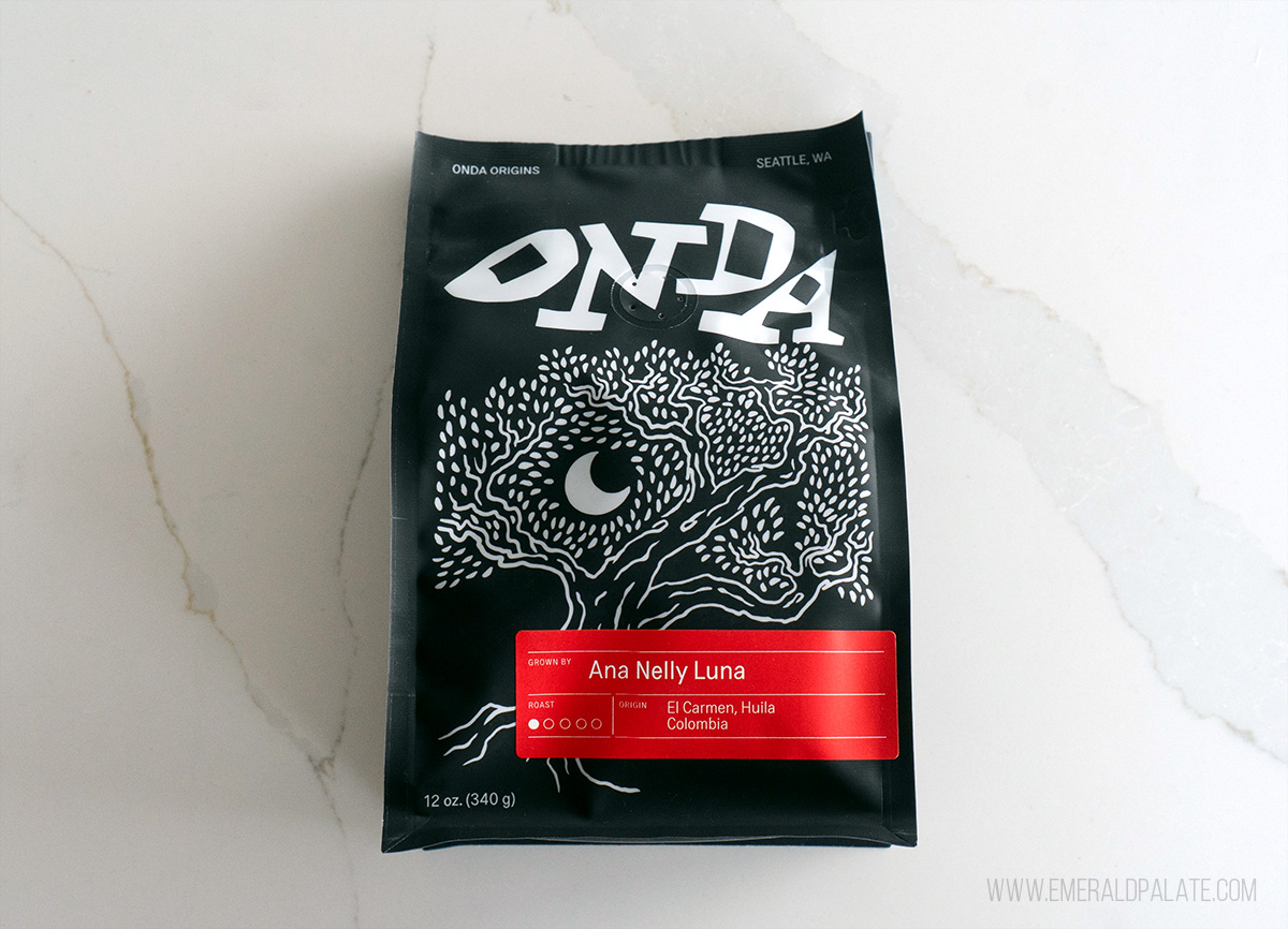 Bag of Luna coffee from Onda Origins, one of Seattle's best coffee roasters