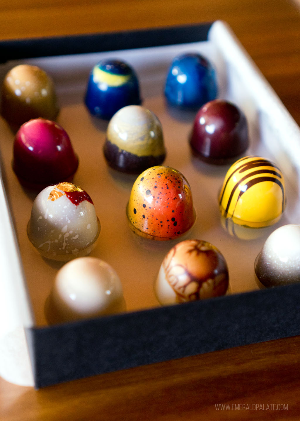 box of bonbons from one of the best Seattle chocolate makers