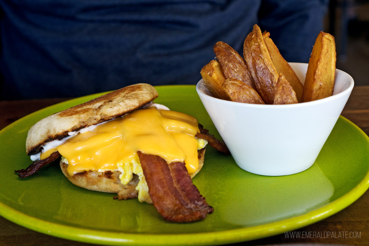 egg breakfast sandwich from one of the best Skagit County restaurants