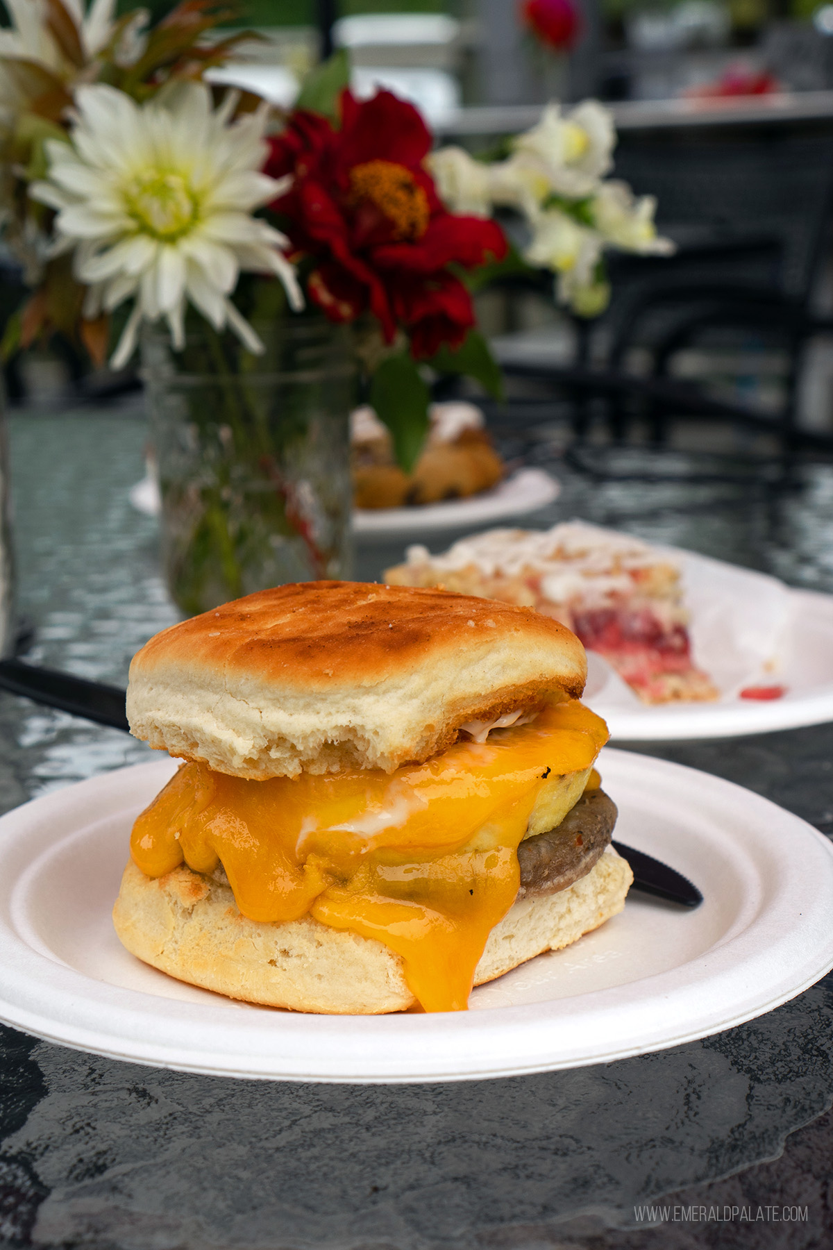breakfast sandwich from a place to eat in Skagit Valley