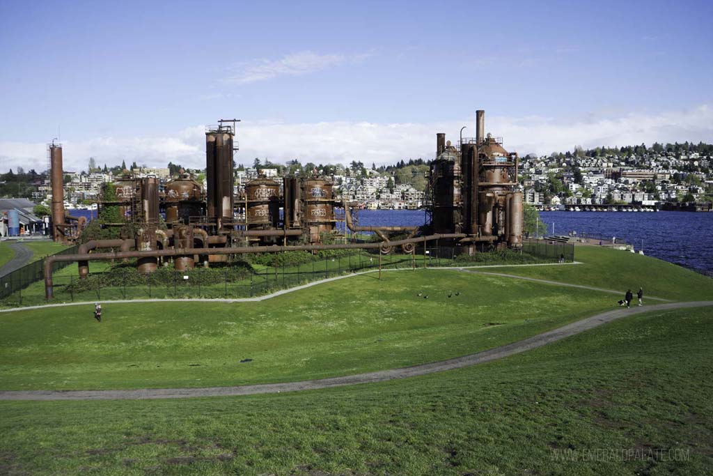 Gas Works machinery in Gas Works Park on Lake Union in Seattle