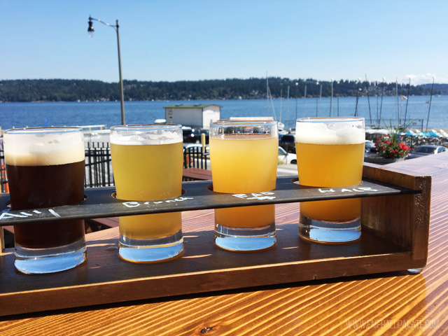 beer flights overlooking one of the best Seattle viewpoints