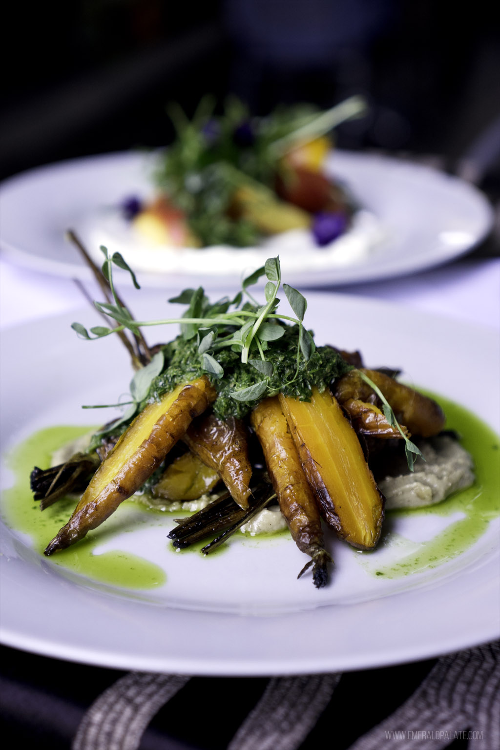 a dish of carrots at a restaurant you must visit if you only have one day in San Juan Island