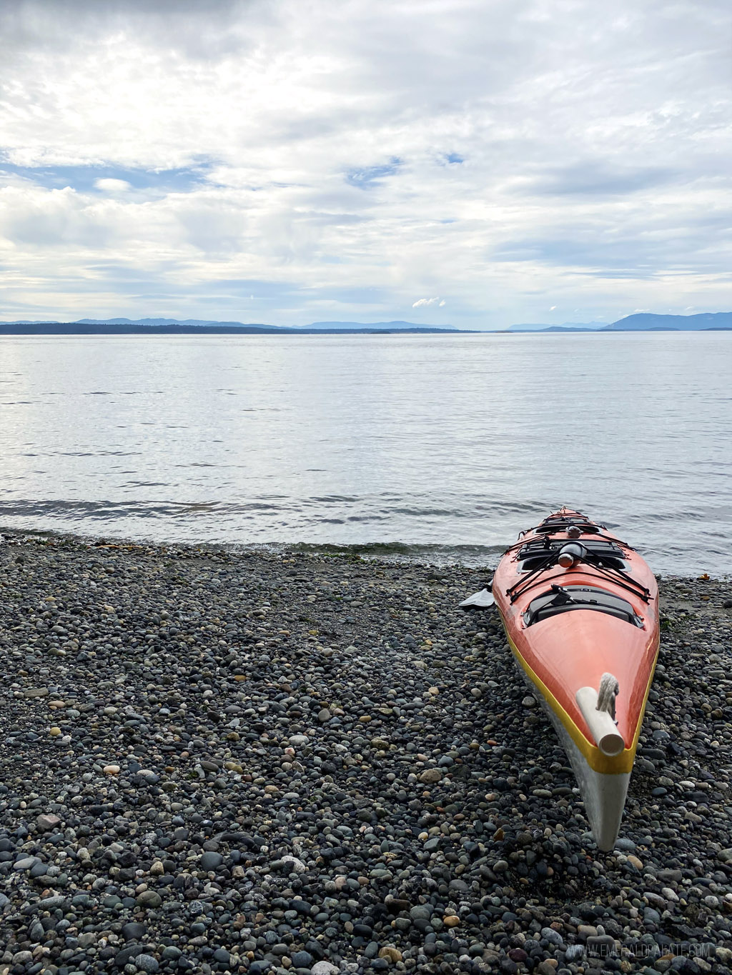 best time to kayak with orcas in Seattle kayak on Henry Beach near San Juan Island