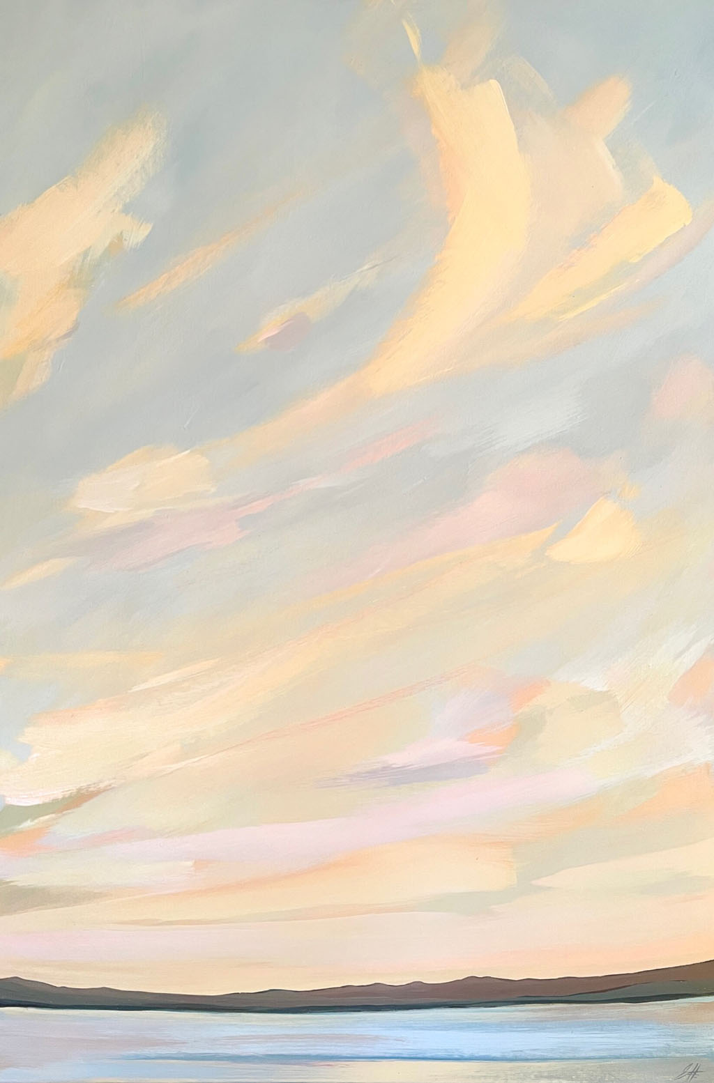 pastel abstract landcape painting