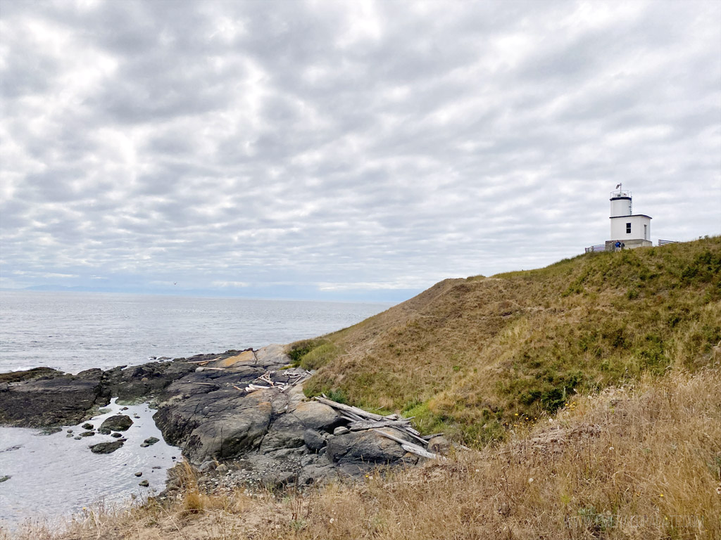 Cattle Point lighthouse on a day trip to San Juan Island from Seattle