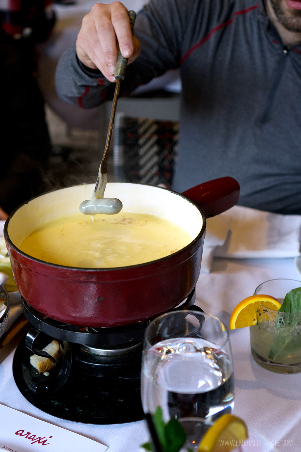 fondue from one of the best Whistler BC restaurants