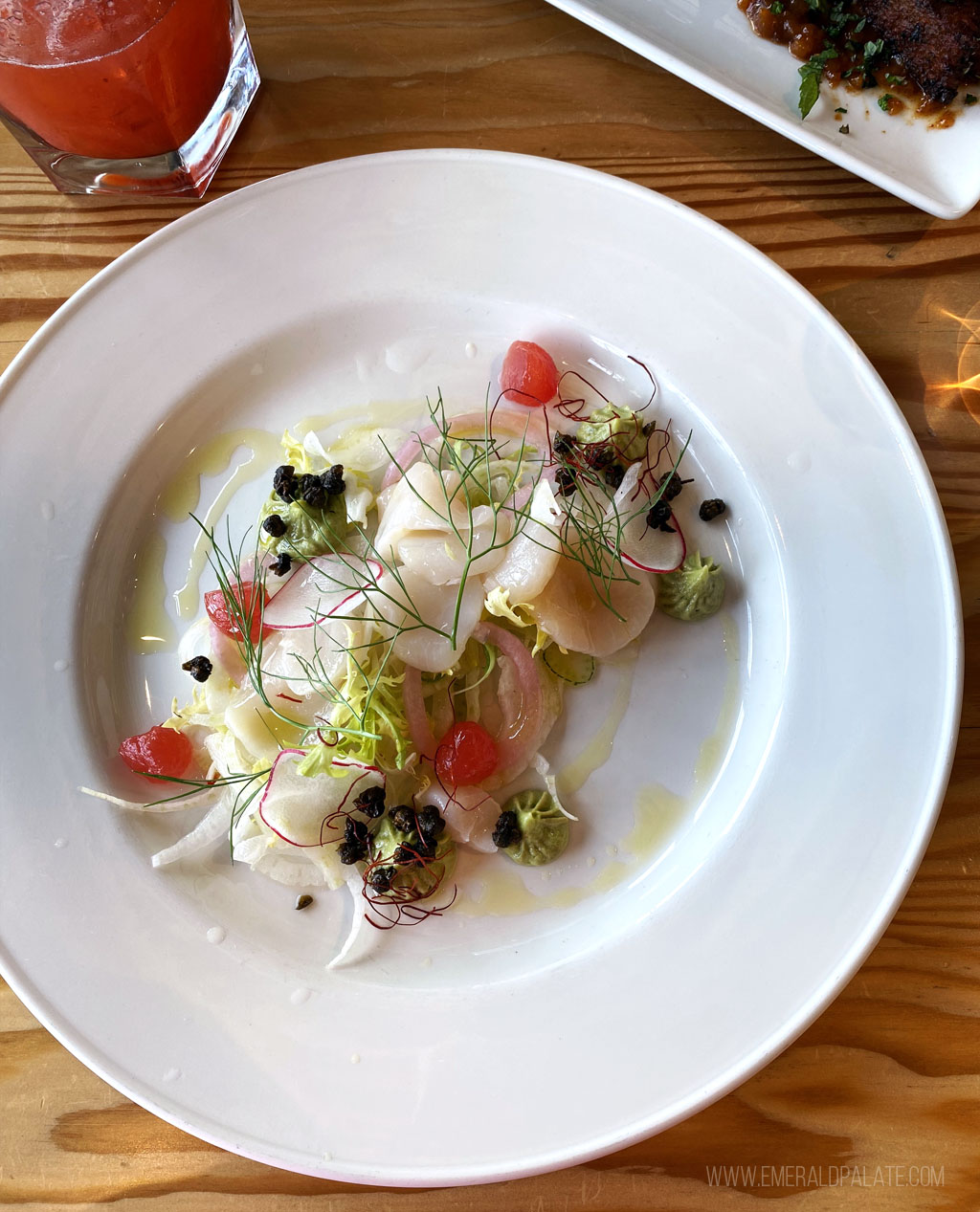 scallop crudo from one of the best Whistler BC restaurants