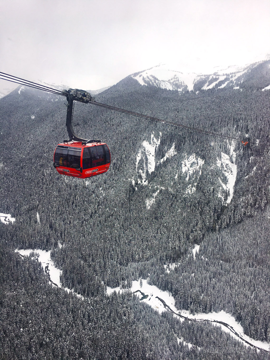 Peak 2 Peak gondola at Whistler Blackcomb