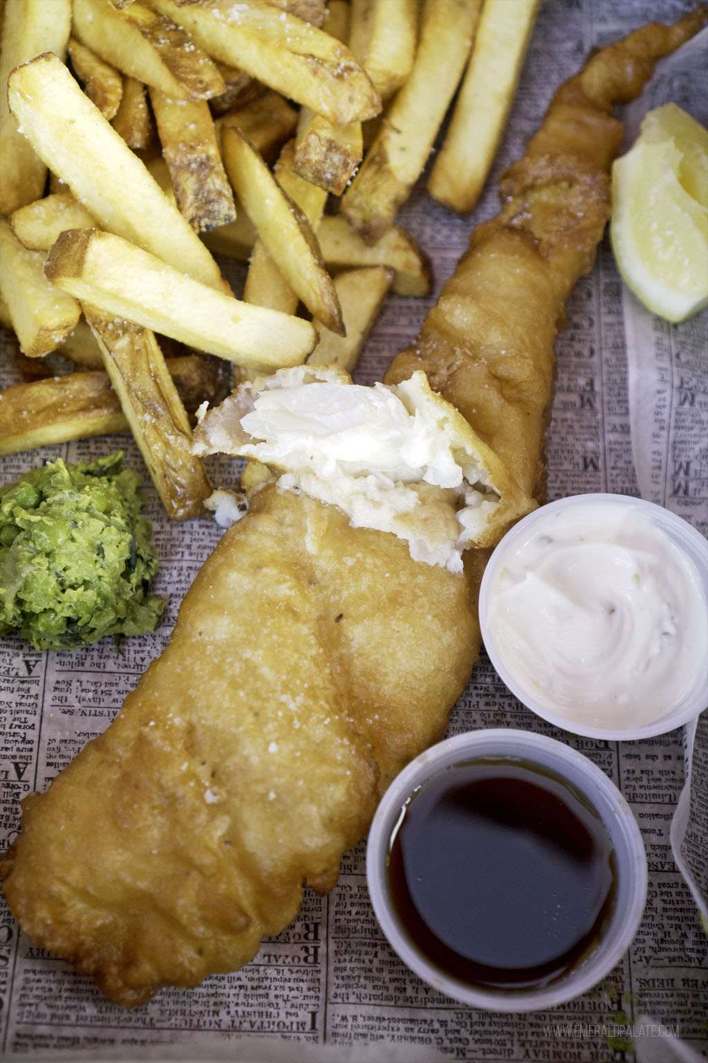 fish and chips from a restaurant worth the drive from Seattle