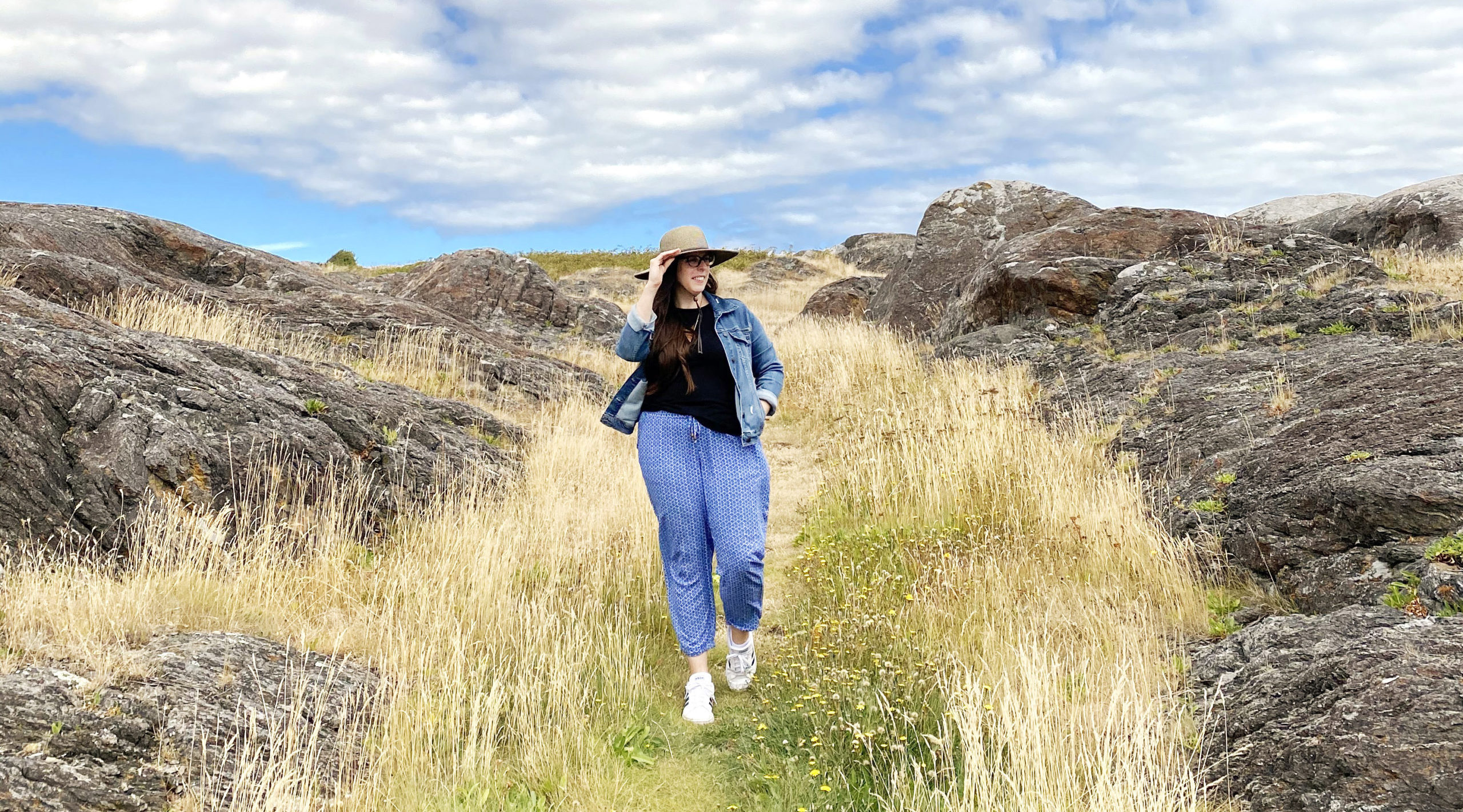 woman walking on South Beach, one of the best things do in San Juan Islands