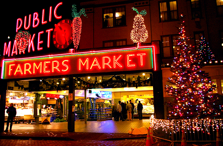 Pike Place Market at Christmas