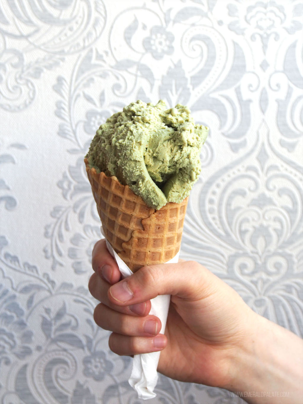 person holding gelato cone from Seattle