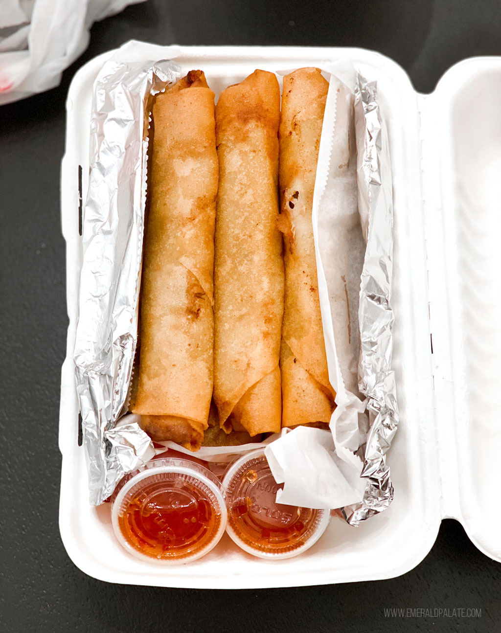 lumpia from a restaurant on Camano Island