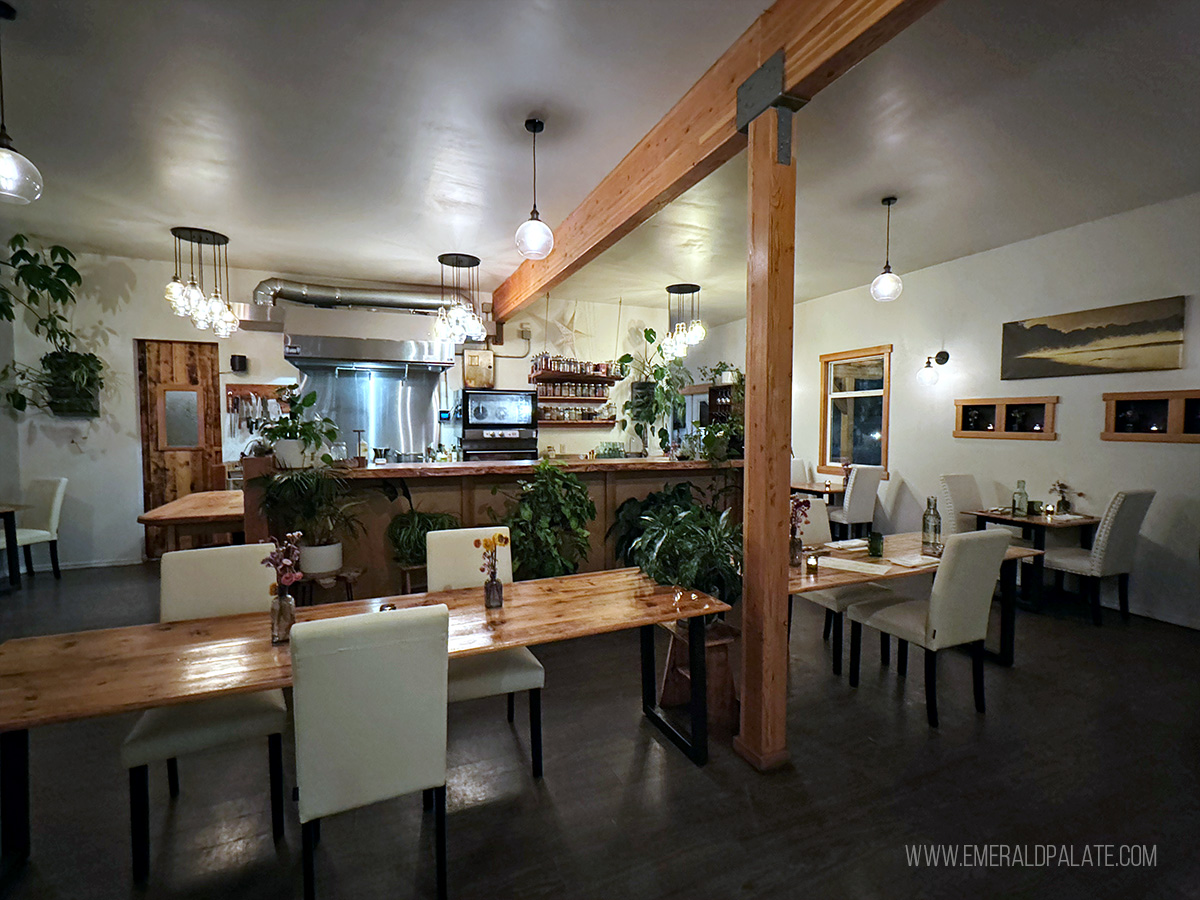 inside Mana, a fine dining restaurant in Leavenworth WA