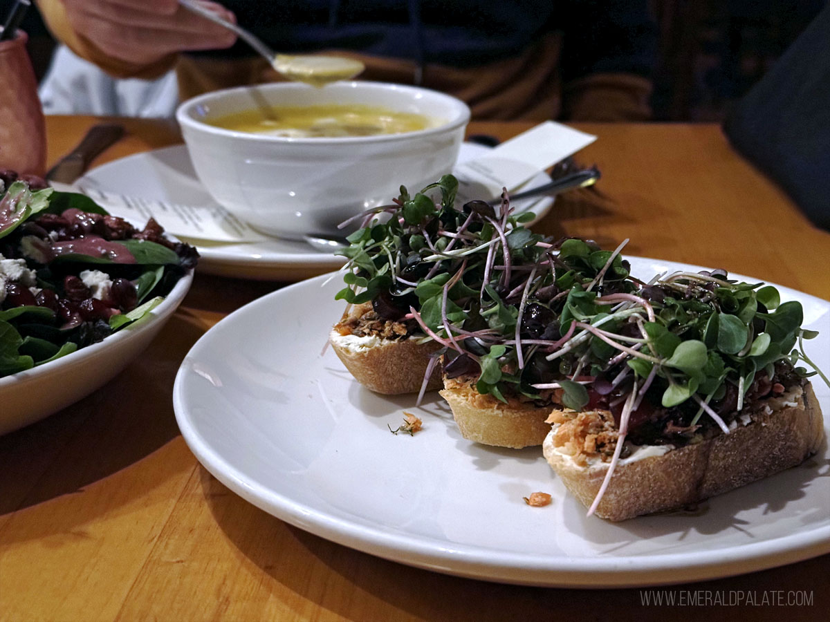 salmon bruschetta from one of the best Leavenworth restaurants