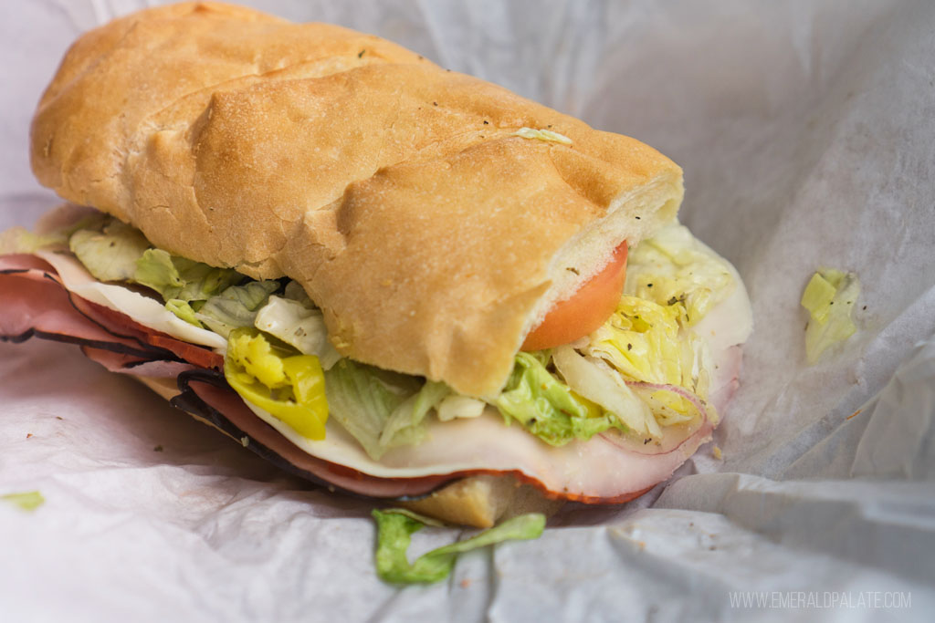 Italian sub from a place to eat on Camano Island