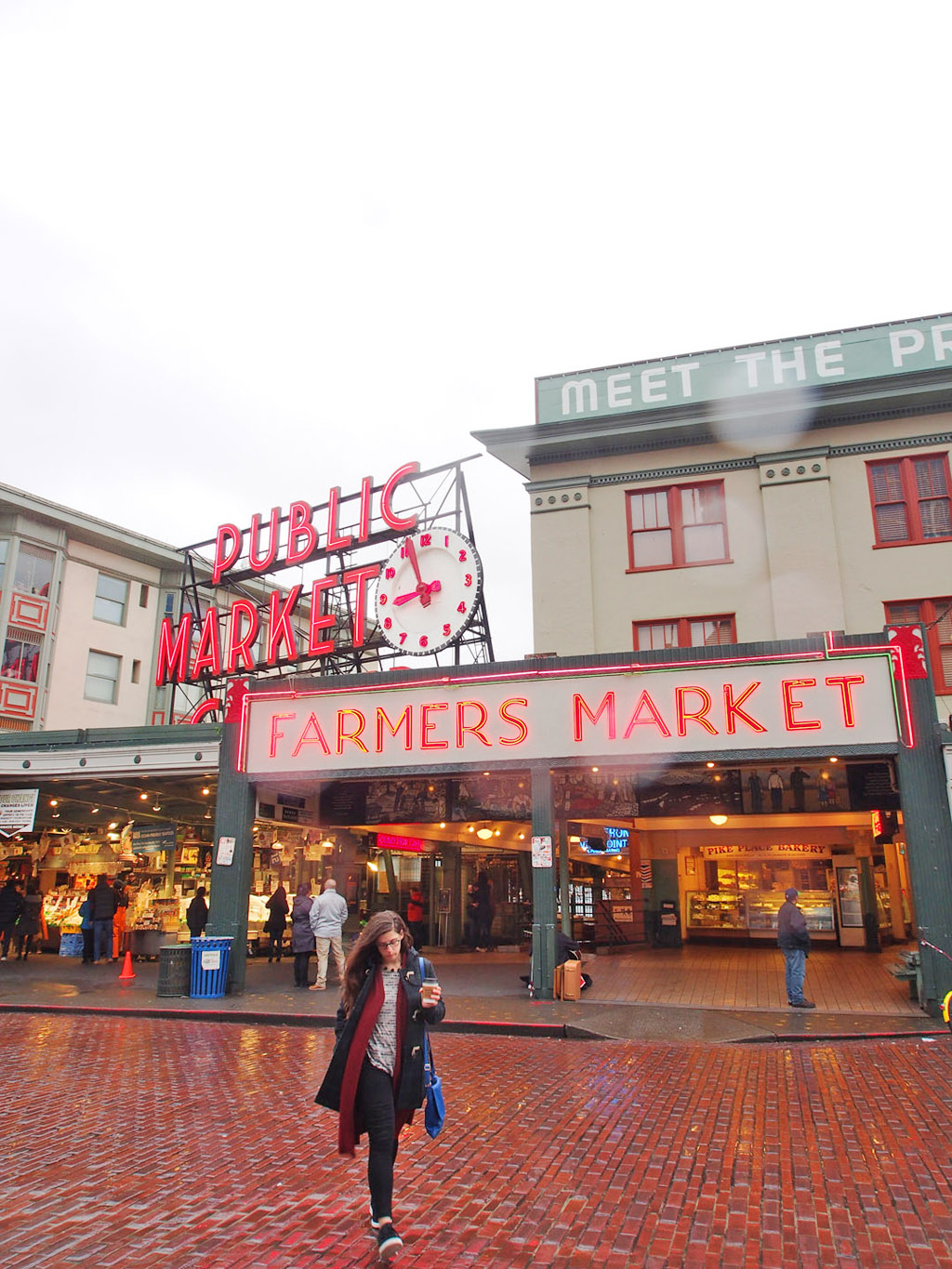 woman taking a Pike Place Market tour