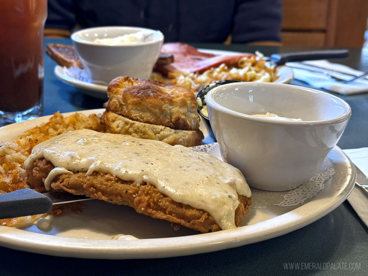 chicken fried steak from a place to eat in Winthrop WA