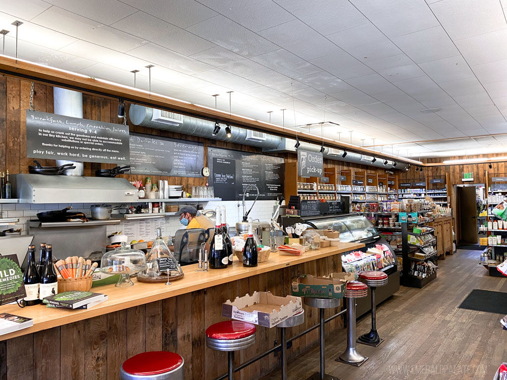 inside Glover Street Market, one of the best Winthrop, WA restaurants