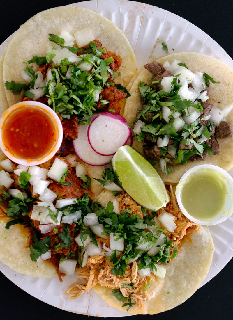 plate of tacos from a food truck in Winthrop, WA