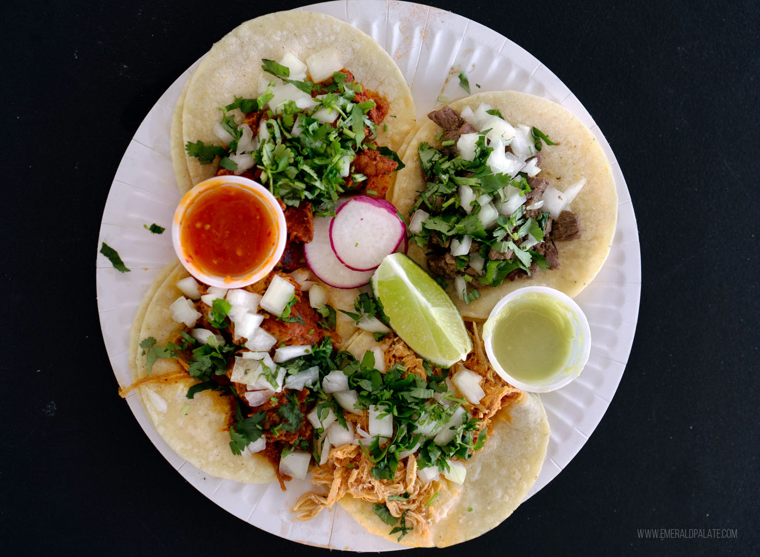 plate of tacos from a food truck in Winthrop, WA
