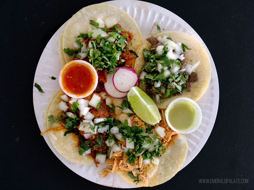 plate of tacos from one of the best restaurants in Winthrop, WA