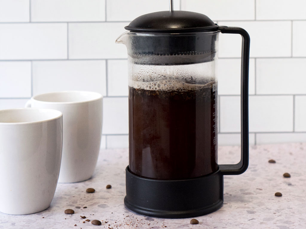 The best desk coffee machine is this personal French press