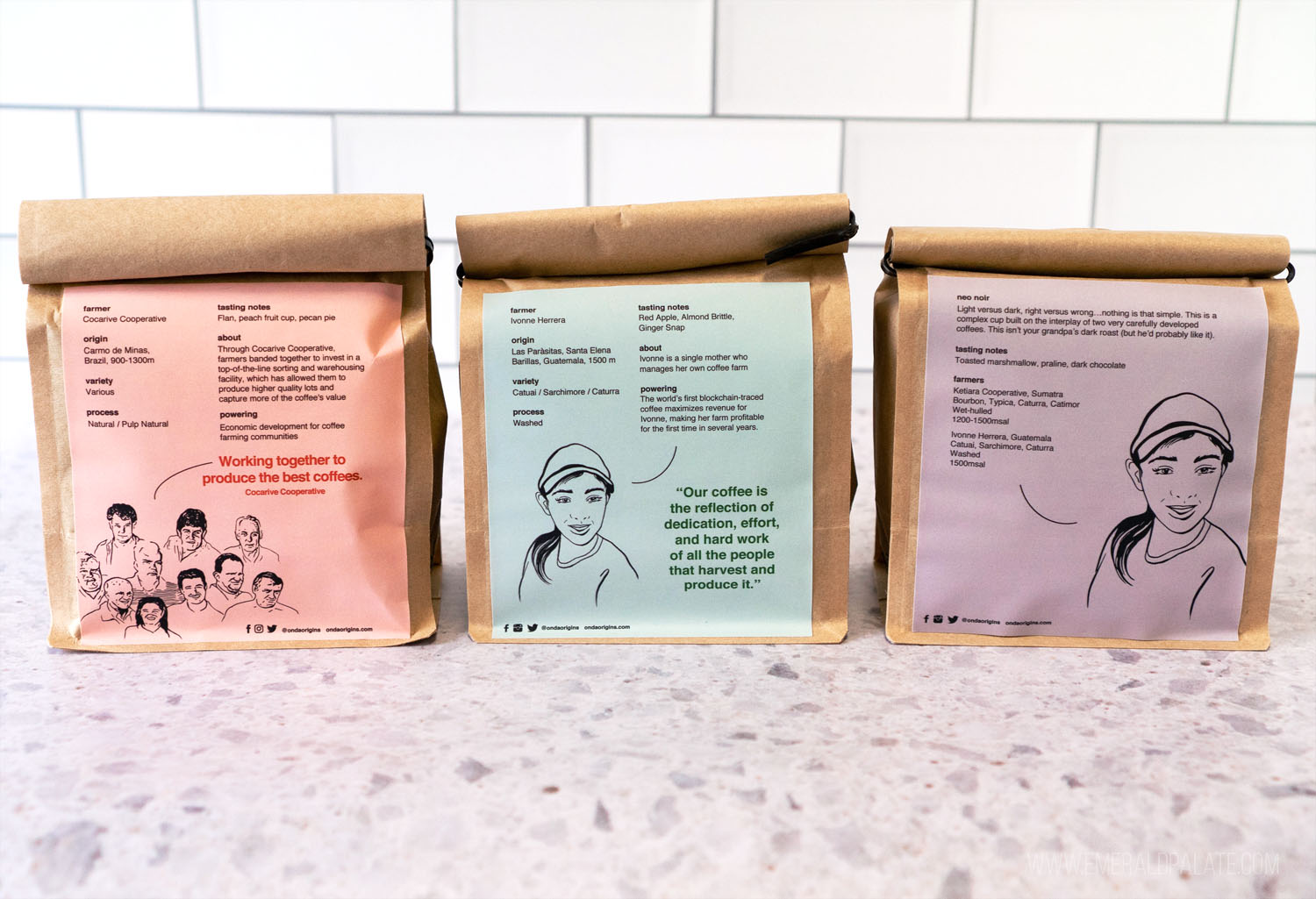 Onda Origins coffee bags Onda Origins coffee bags