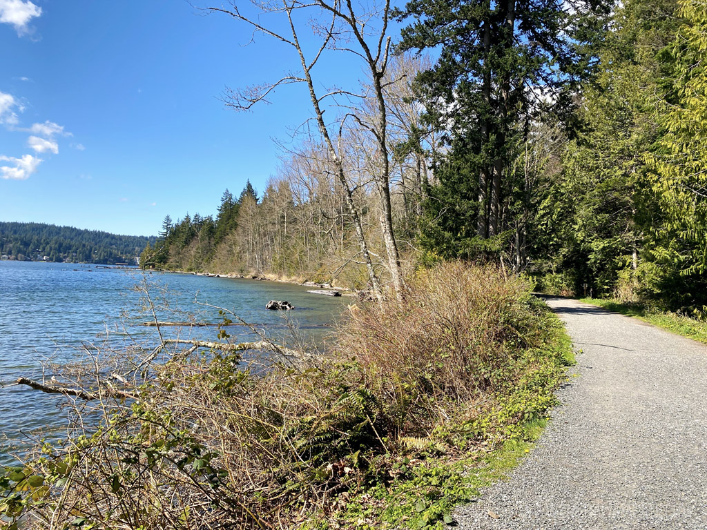 paved hike along Lake Whatcom in Bellingham