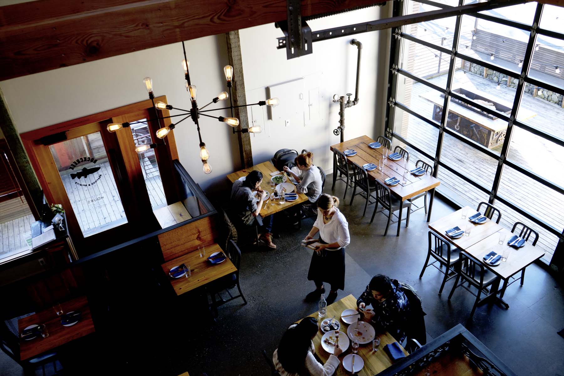 View from above of one of the best go-to restaurants in Seattle