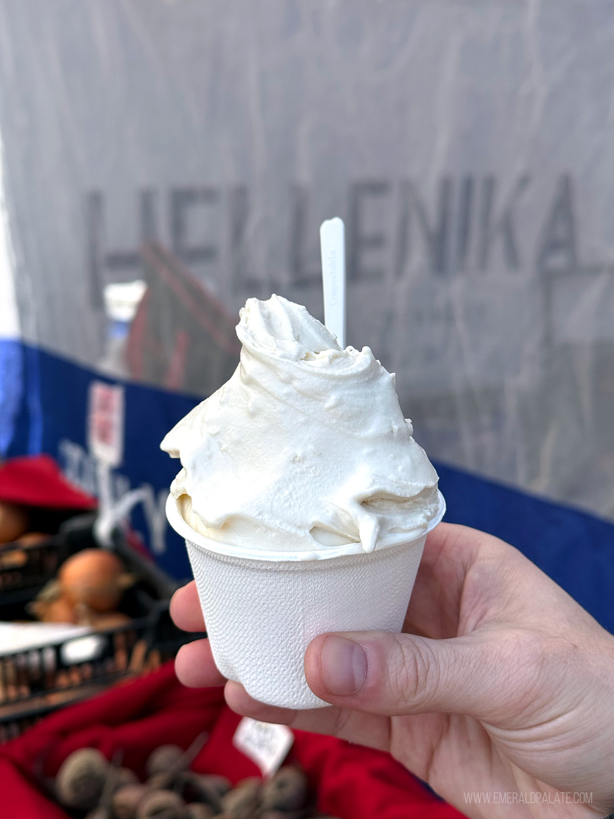 cup of frozen cultured gelato