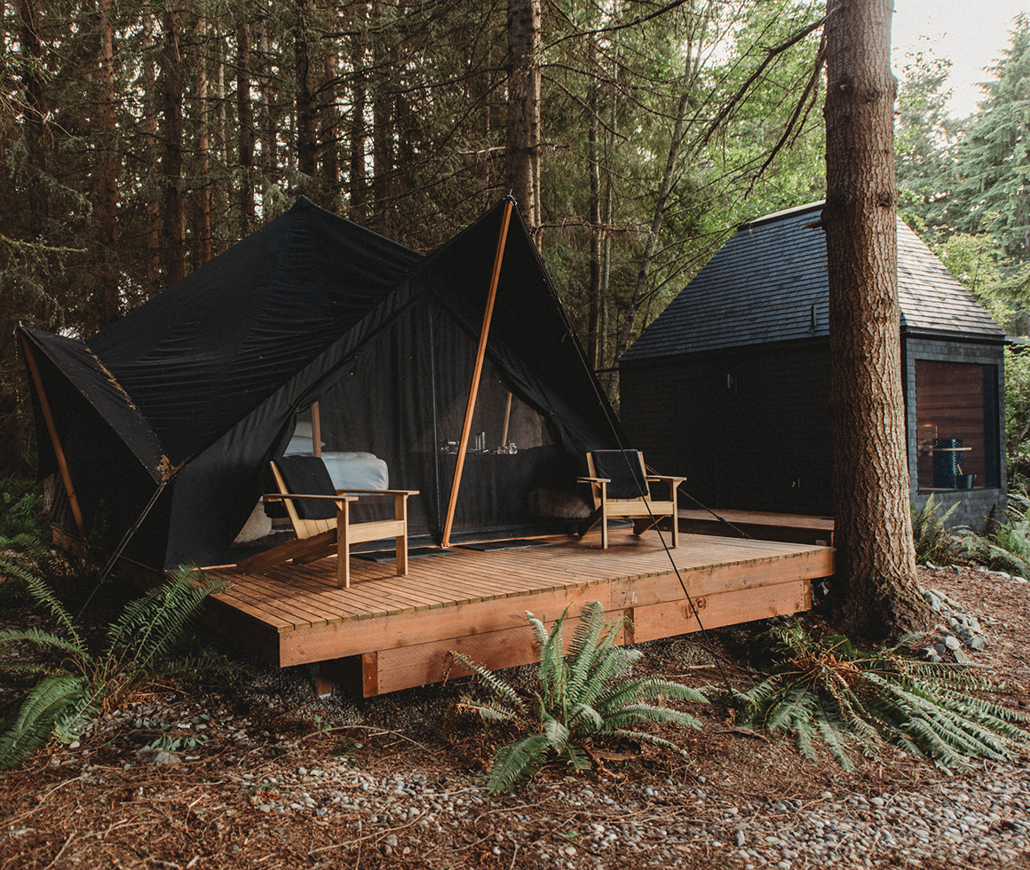 luxury glamping in Olympic National Park