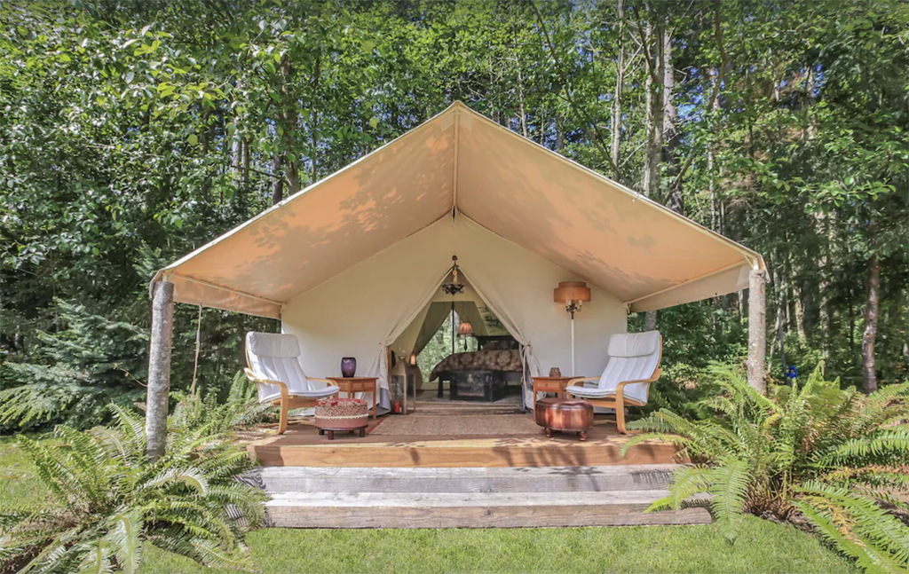 safari glamping tent in WA