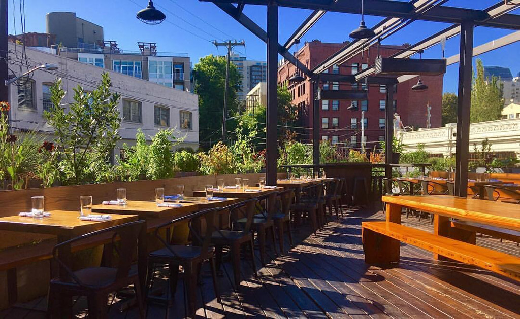 garden patio at Terra Plata, a Seattle restaurant