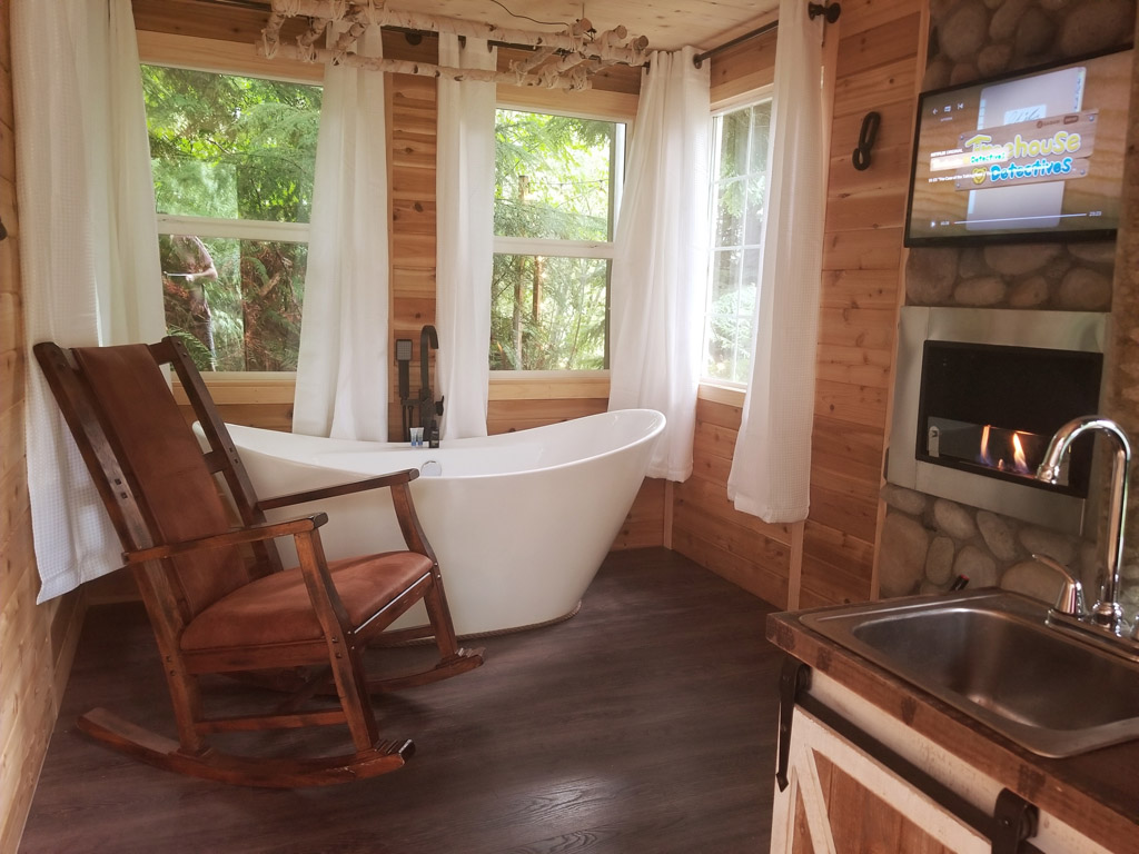 inside a luxury treehouse in WA