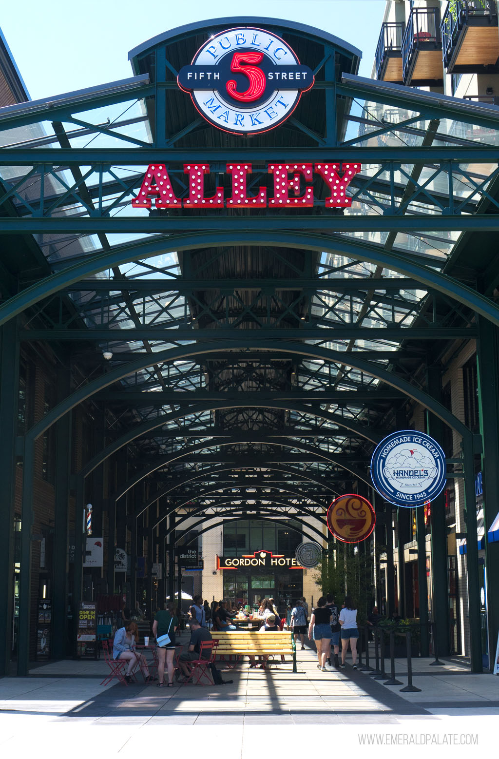 5th Street Public Market sign in Eugene, Oregon