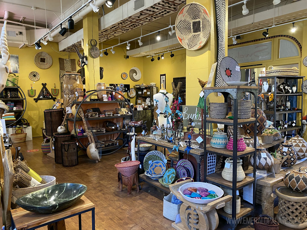 inside a store at Fifth Street Market in Eugene